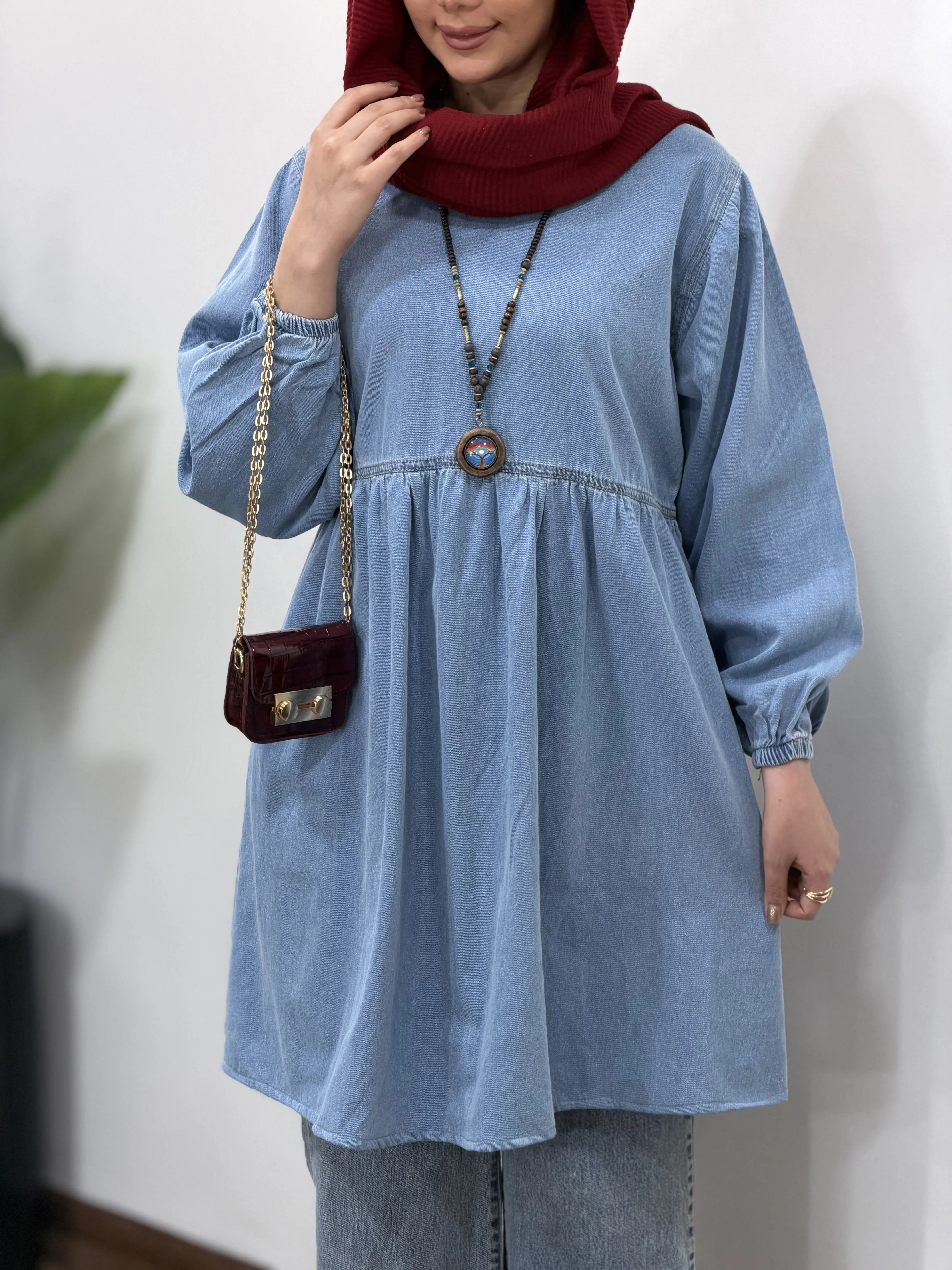 پیراهن جین مانتویی سارا